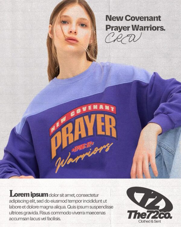 New Covenant Prayer Warrior - crew sweatshirt